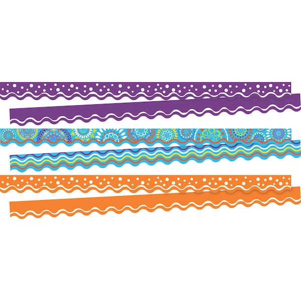 Barker Creek Moroccan Double-Sided Scalloped Trim Set of 3 Designs, 39/set 4033 - main